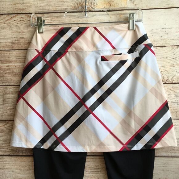 SAN SOLEIL SKIRTED LEGGINGS IN PLAID - Picture 6 of 6